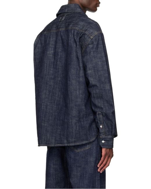 Jacquemus Blue Simon Denim Shirt for men