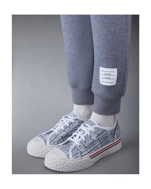 Thom Browne Blue 4-Bar Drawstring Joggers