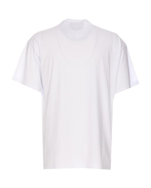 Versace Jeans White Couture Logo-Printed Crewneck T-Shirt for men