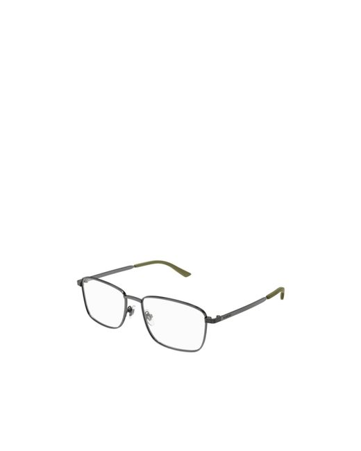 Gucci White Eyewear Rectangular Frame Glasses for men