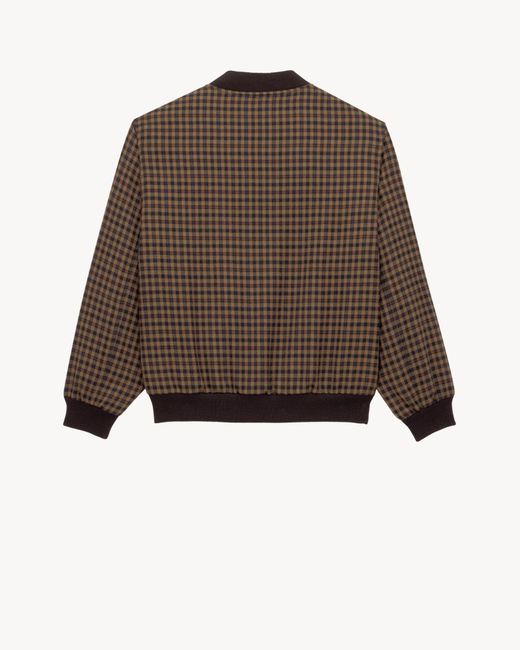Saint Laurent Brown Cassandre Loose-Fit Bomber Jacket