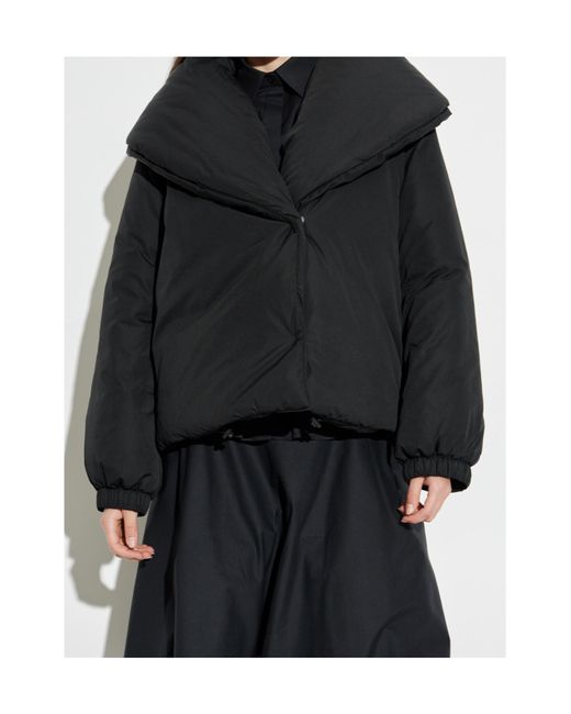 Moschino Black Drawstring Hem Coat