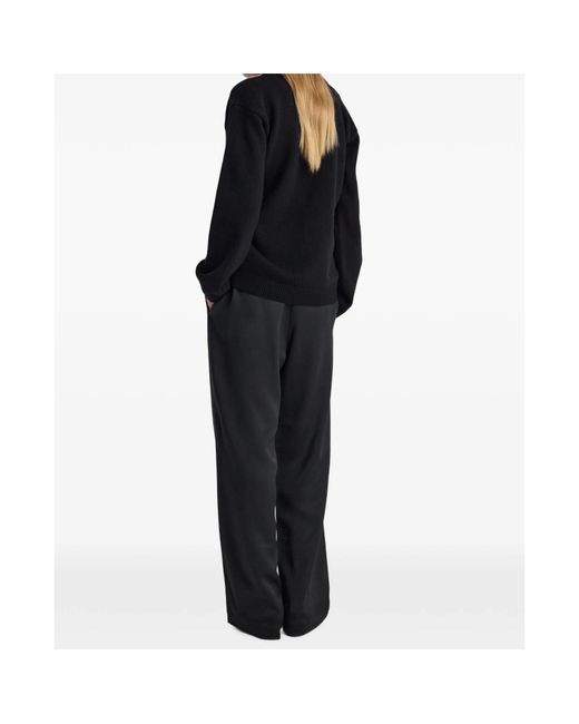 Rohe Black Off-Shoulder Wrap Cardigan