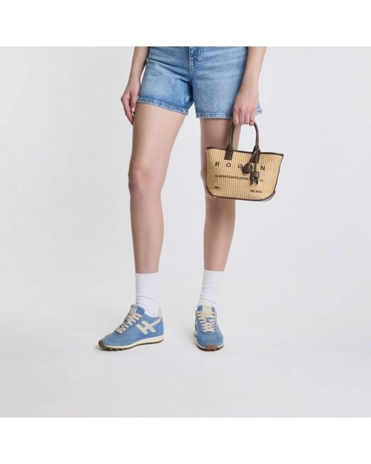 Hogan Blue H699 Suede Sneakers