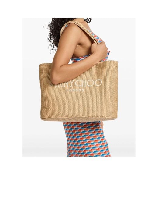 Jimmy Choo Natural Printed Handbag