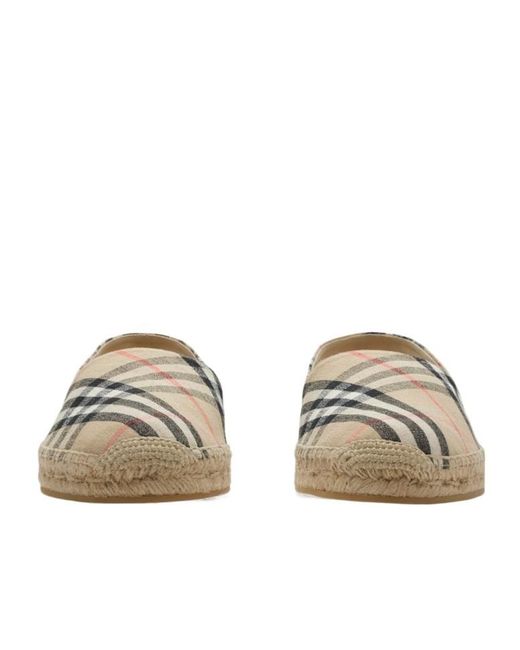 Burberry Brown Checked Mews Slip-On Espadrilles for men