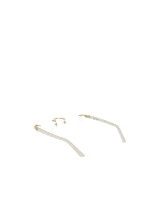 Cartier White Oval Frame Glasses
