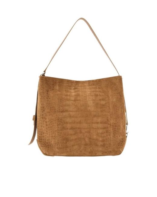 Hogan Brown Hocket Medium Hobo Bag