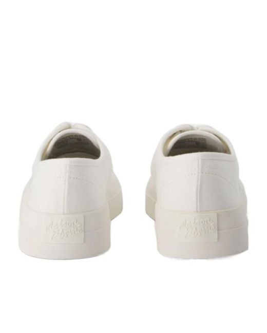 Maison Kitsuné White Laced Sneakers