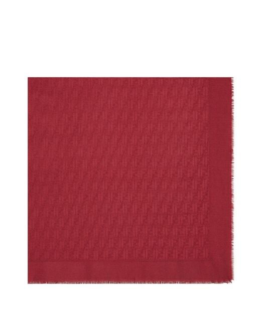 Fendi Red Ff Shawl