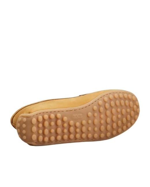 Tod's Brown T-Buckle Topstitched Loafers