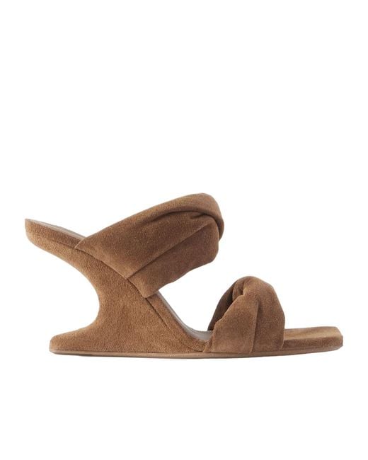 Rick Owens Brown Cantilever Mules