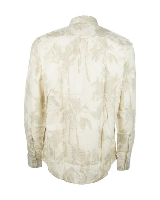 Boss White Patterned Shirt for men