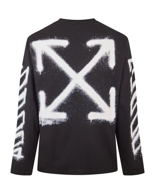 Off-White c/o Virgil Abloh Black Logo Long Sleeve T-Shirt for men