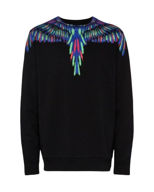 Marcelo Burlon Blue Wings Print Sweatshirt for men