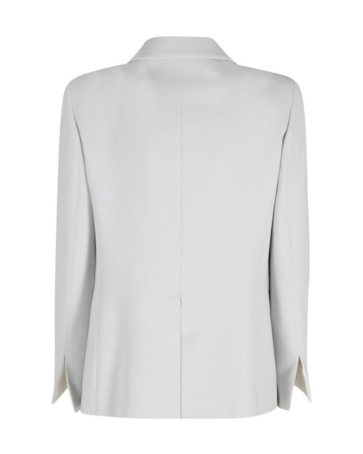 Seventy Gray Single-Breasted Buttoned Blazer