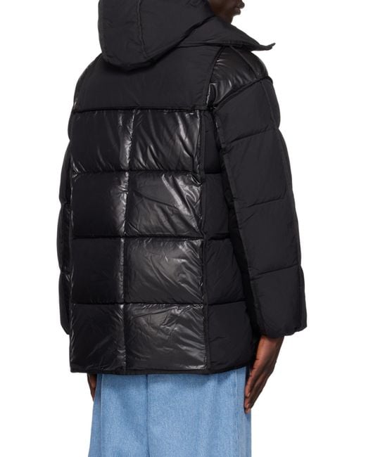 Ganni Black Zip-Up Padded Jacket