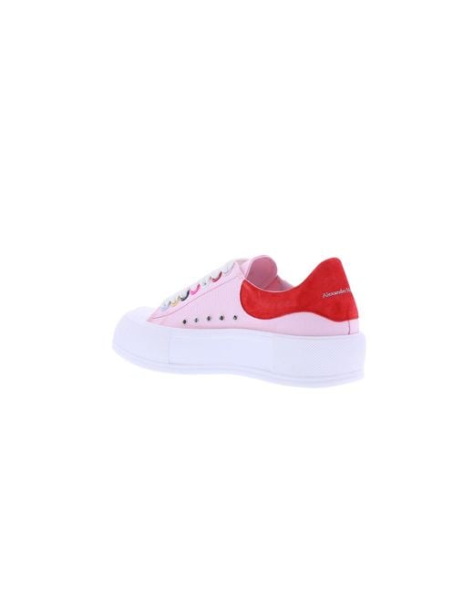 McQueen Purple Color-Blocked Low-Top Sneakers