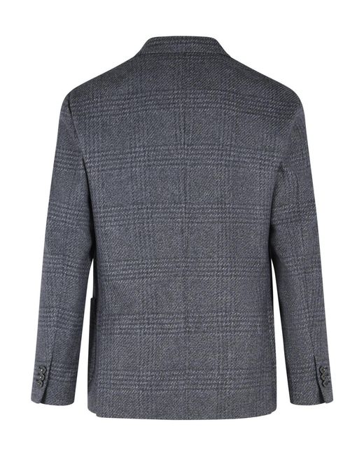 Lardini Blue Blended-Fabric Blazer for men