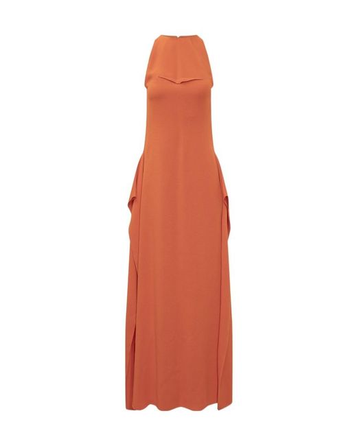 Lanvin Red Sleeveless Maxi Dress