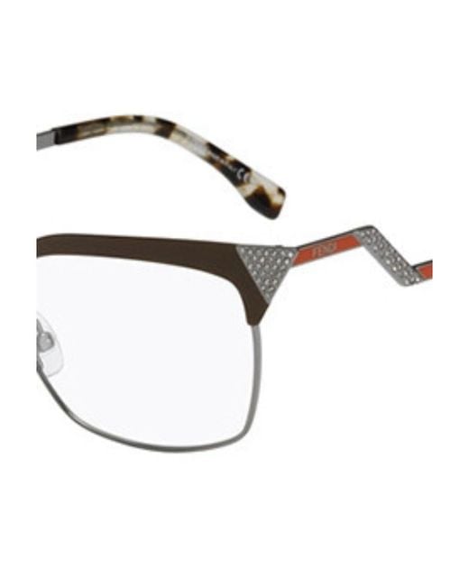 Fendi White Logo Detail Flat Lens