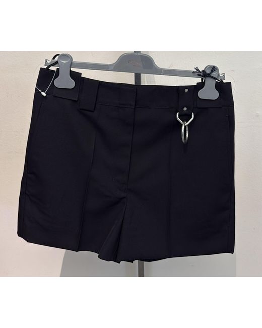 Prada Black Pleat-Detailed Shorts
