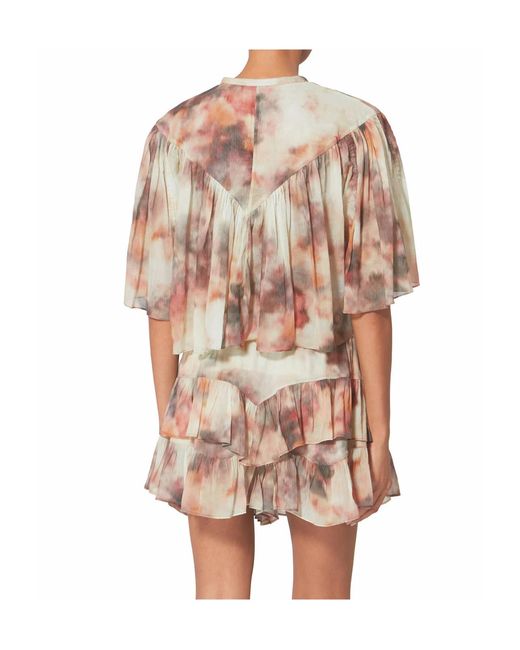 Isabel Marant Pink Isabel Marant Étoile Veelia Tie-Dye Blouse