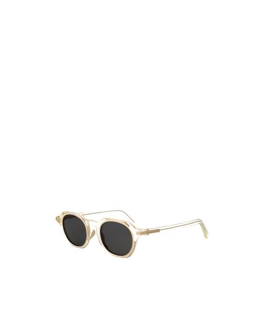 Zegna White Geometric Frame Sunglasses for men