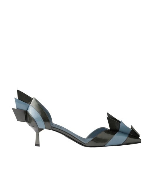 Prada Multicolor Panelled Slip-On Pumps