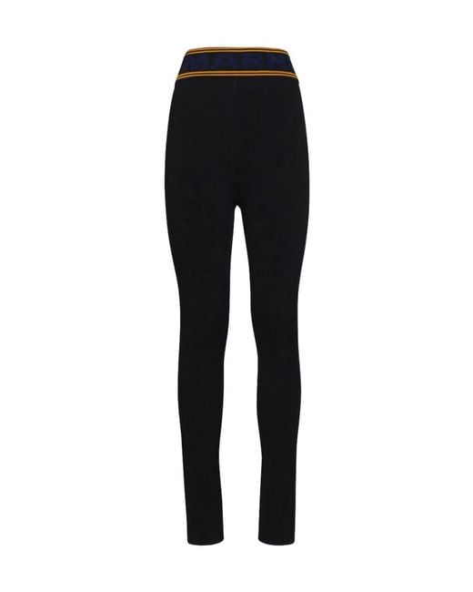 Marni Black Logo Waistband High Waist Trousers