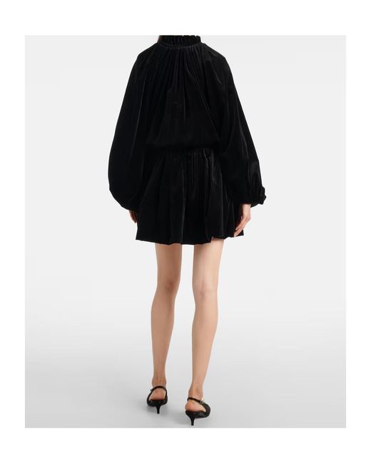 Patou Black Velvet Mini Skirt