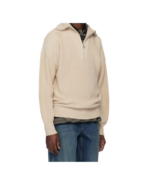 Isabel Marant Blue Benny Half-Zip Sweater for men