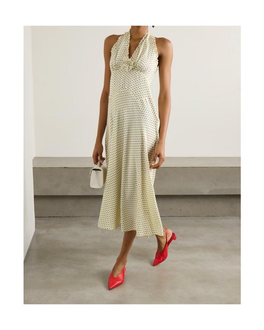 Doen White Mazarin Polka Dot Dress