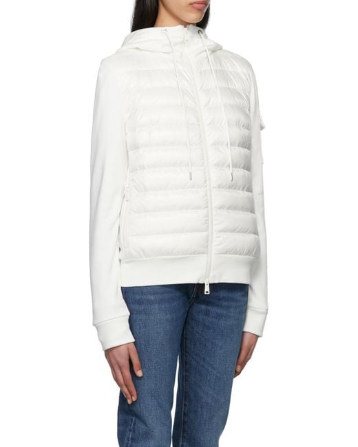 Moncler White Hooded Padded Jacket