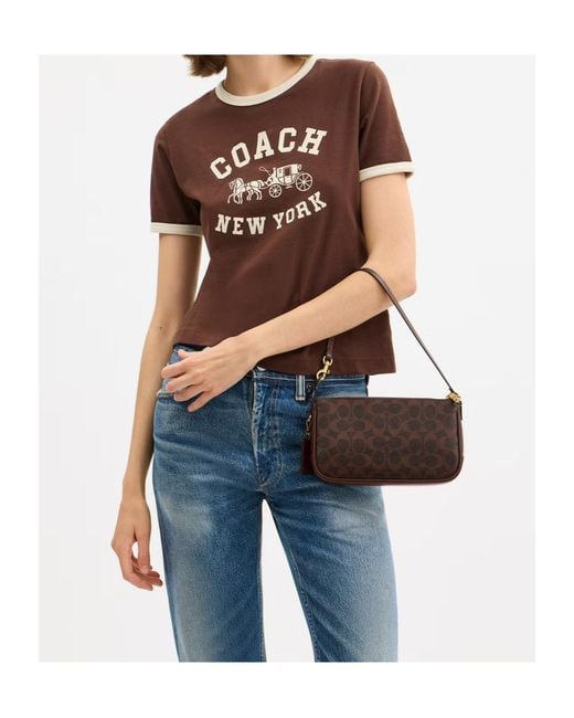 COACH Brown Plaza Shoulder Bag