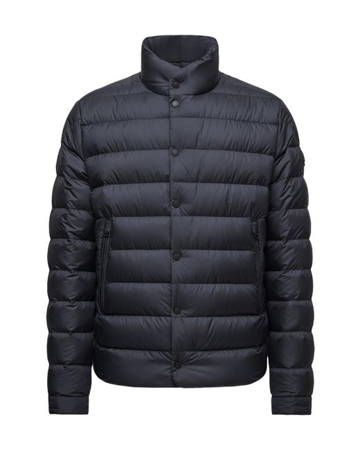 Moncler Blue Lyco High-Neck Quilted Jacket for men