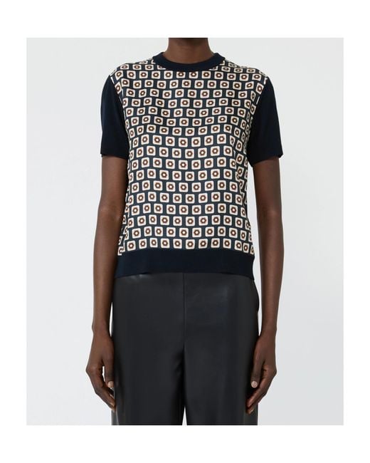 Max Mara Black Short Sleeve Sweater