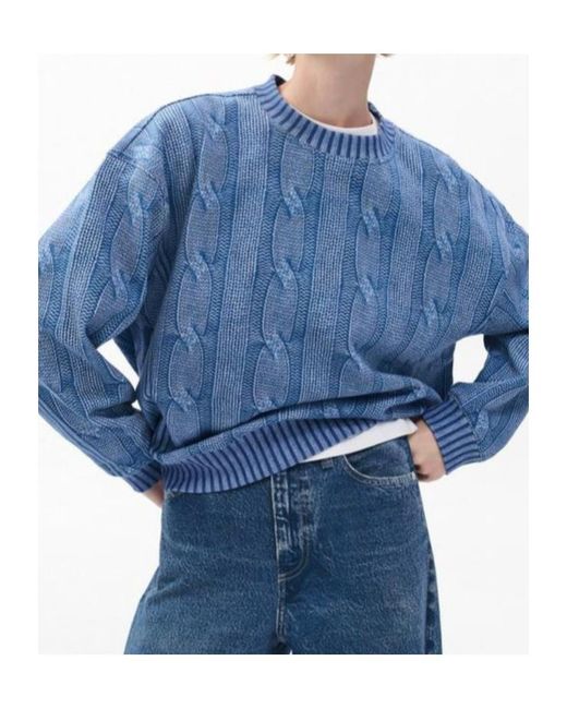 Rag & Bone Blue Miramar Cable-Effect Sweatshirt