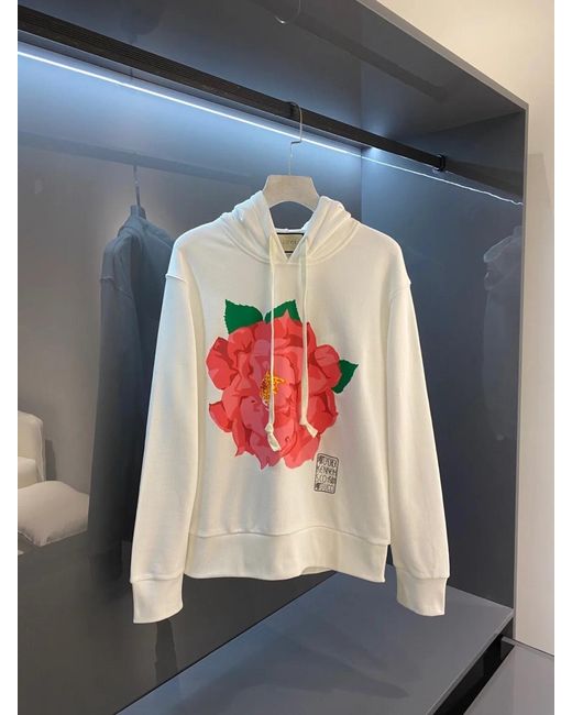 Gucci Pink X Ken Scott Floral-Print Hoodie