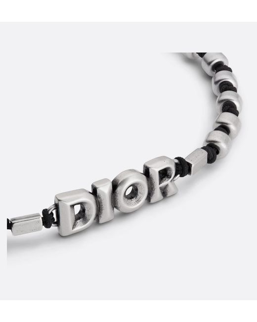 Dior Metallic Astero Cord Bracelet for men