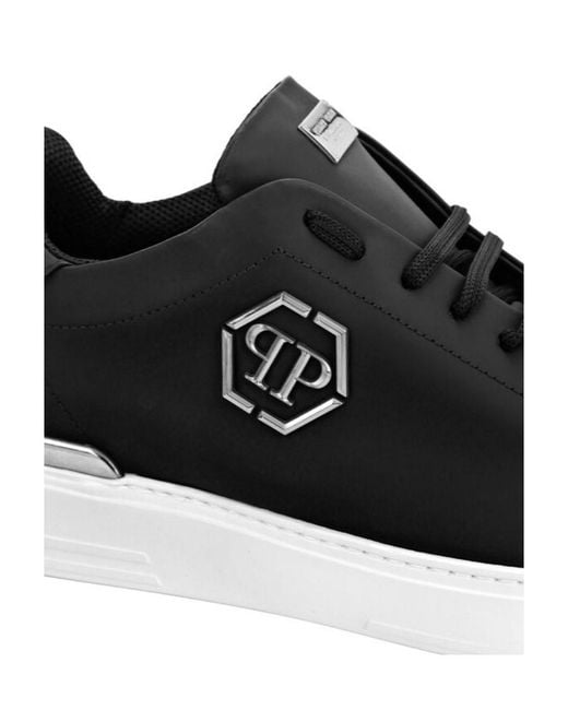 Philipp Plein Black Tonal Logo Patch Sneakers for men