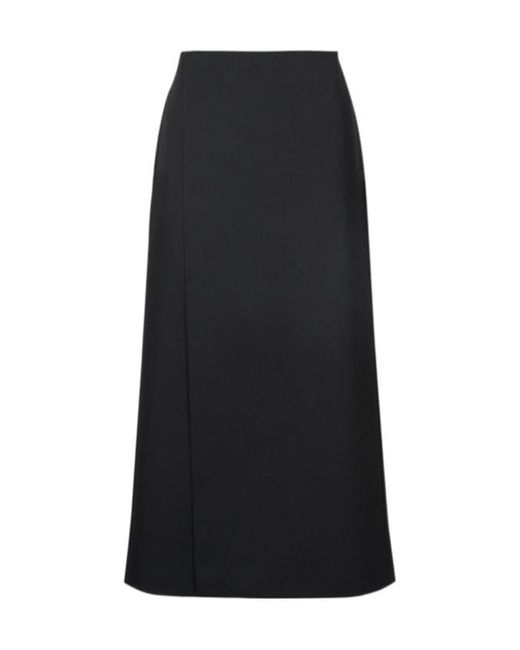 The Row Black Kavi Mid-Length Skirt