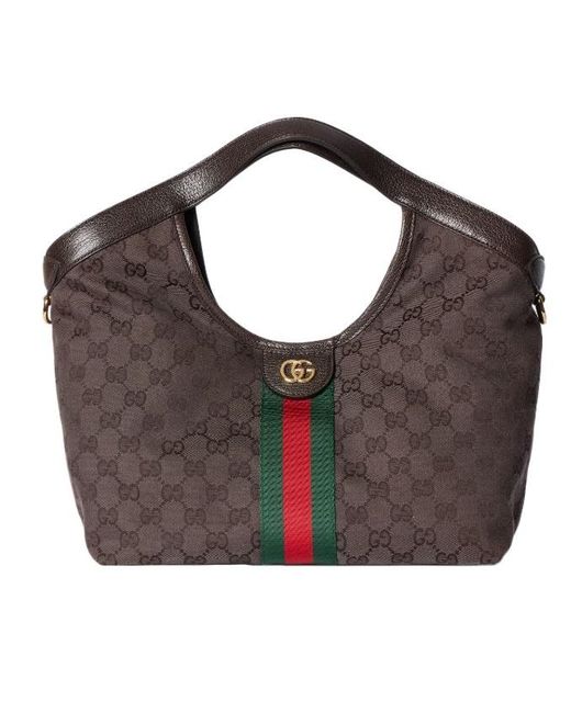 Gucci Brown Giglio Small Tote Bag