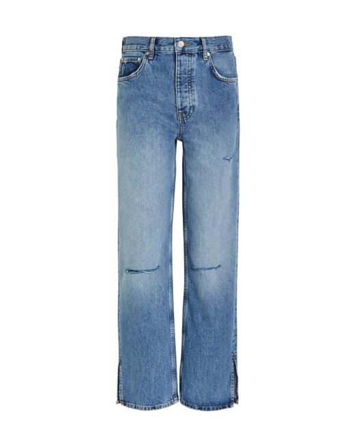 Anine Bing Blue Cotton Straight Leg Jeans