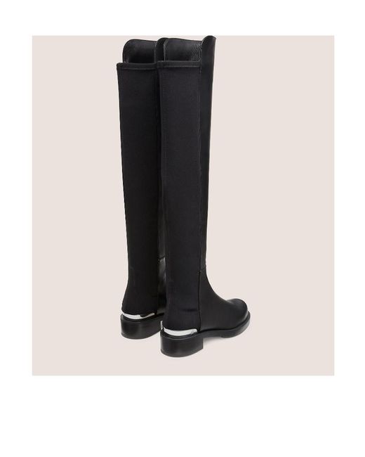 Stuart Weitzman Black Round-Headed Boots