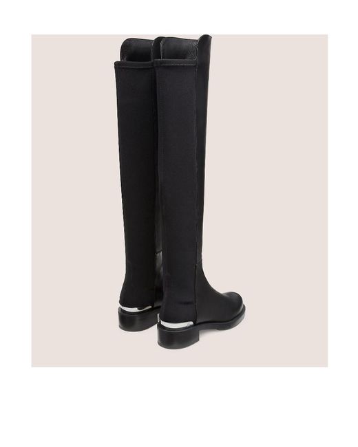 Stuart Weitzman Black Round-Headed Boots