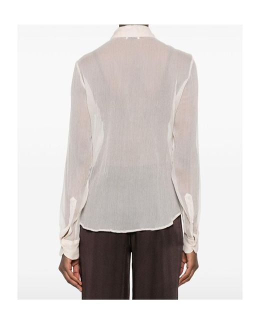 Dries Van Noten White Cloudy Sheer Shirt