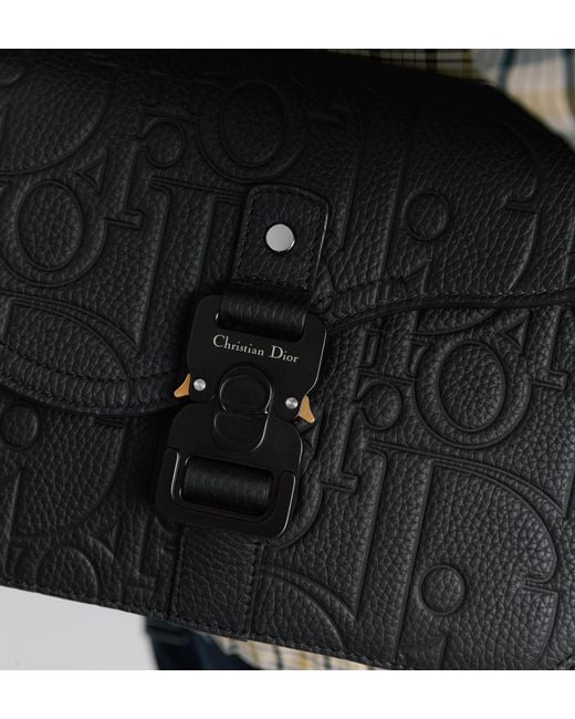 Dior Black Small Saddle Messenger Bag With Flap for men