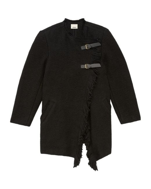 Isabel Marant Black Garmia Asymmetrical Front Jacket