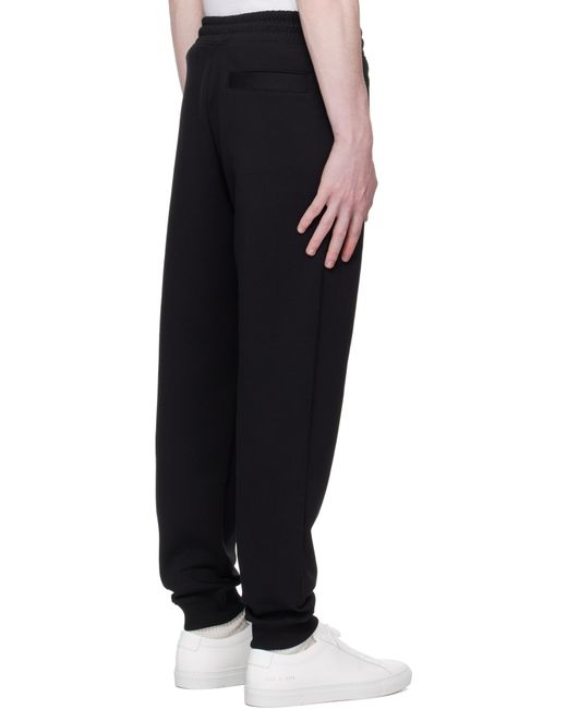 Boss Black Logo-Patch Drawstring-Waistband Track Pants for men